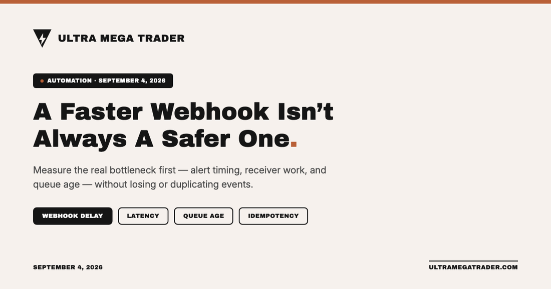 How to Reduce TradingView Webhook Delay Without Hiding Failures