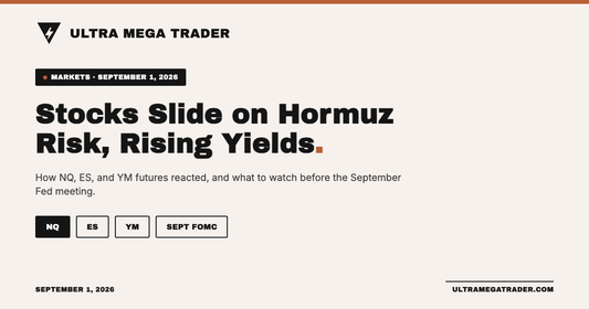 Stock index futures selling off amid Strait of Hormuz tensions and rising global bond yields
