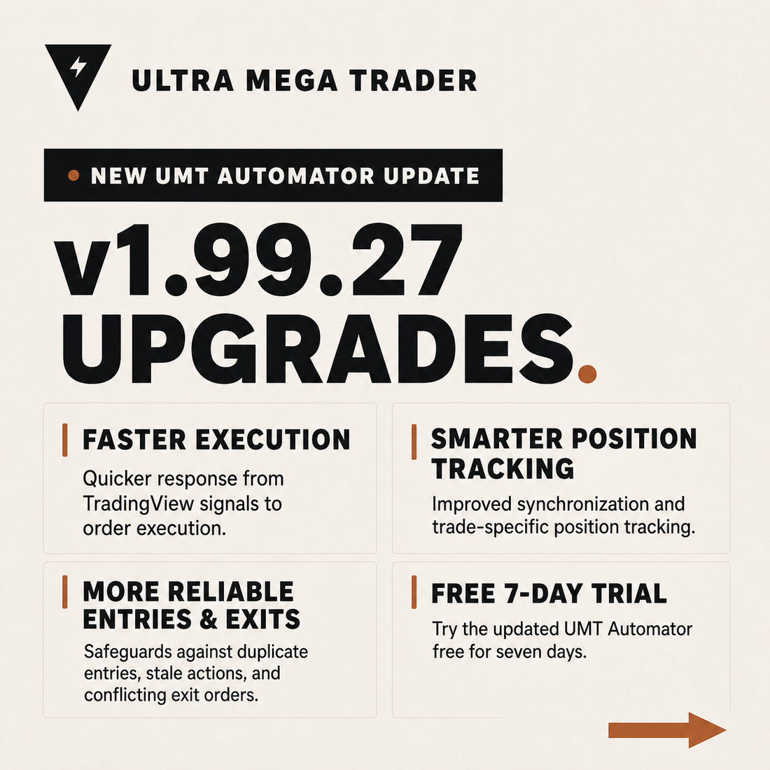 UMT Automator v1.99.27 TradingView automated order execution update