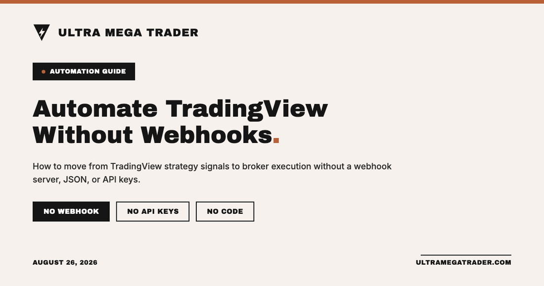 TradingView strategy connected directly to a broker without webhook servers or code