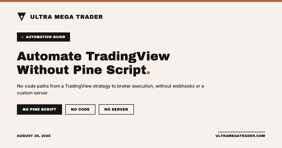 TradingView automation without Pine Script using a no-code browser workflow