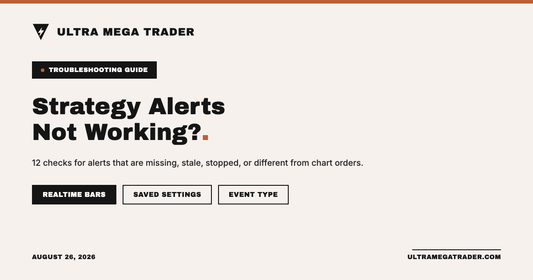 TradingView strategy alert checklist for missing, stopped, and stale alerts