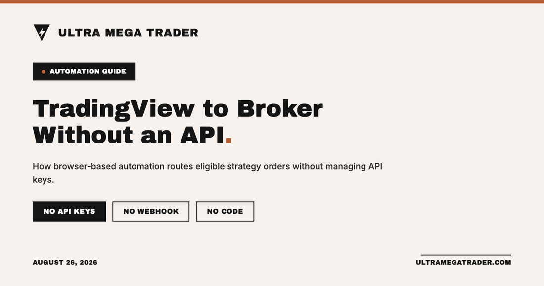 TradingView strategy connected to a broker without user-managed API keys