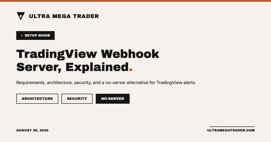 Secure TradingView webhook server architecture and no-server automation alternative